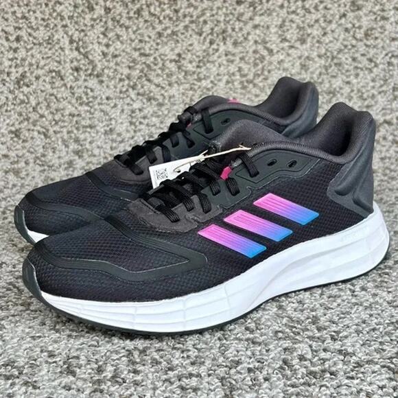 Adidas Duramo 10 Women's Athletic Running Shoes Black Pink Purple Size 6 NWB - Picture 1 of 8